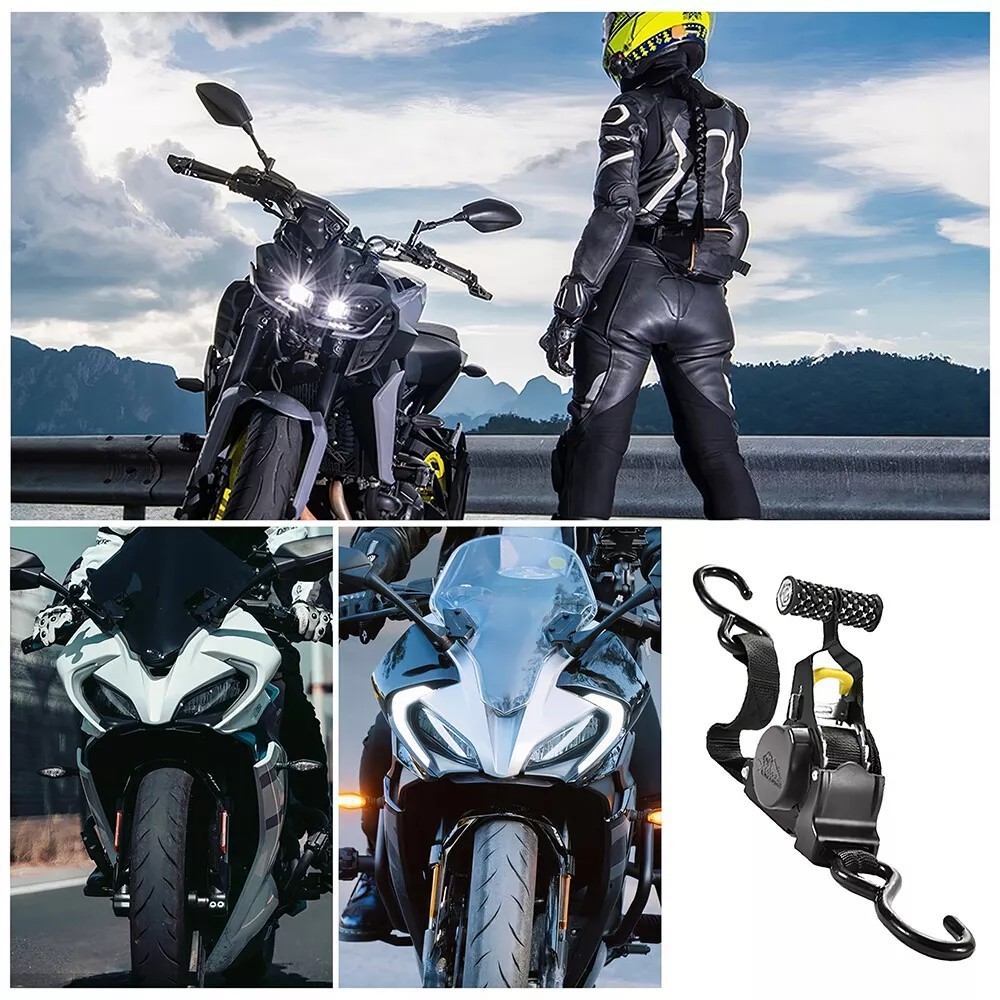 🔥 2-Pack 10FT Retractable Ratchet Tie-Down Straps | 1500LBS Heavy-Duty | S-Hook