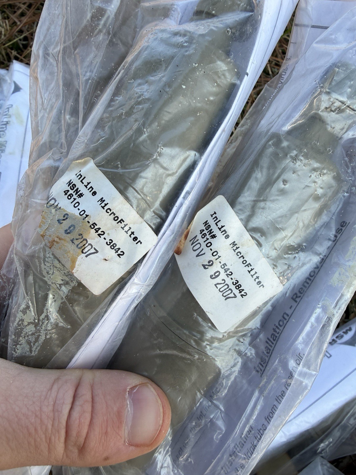 USMC Issued MSR Water InLine Micro Filter Hydration Pack Coyote 2007 NOS