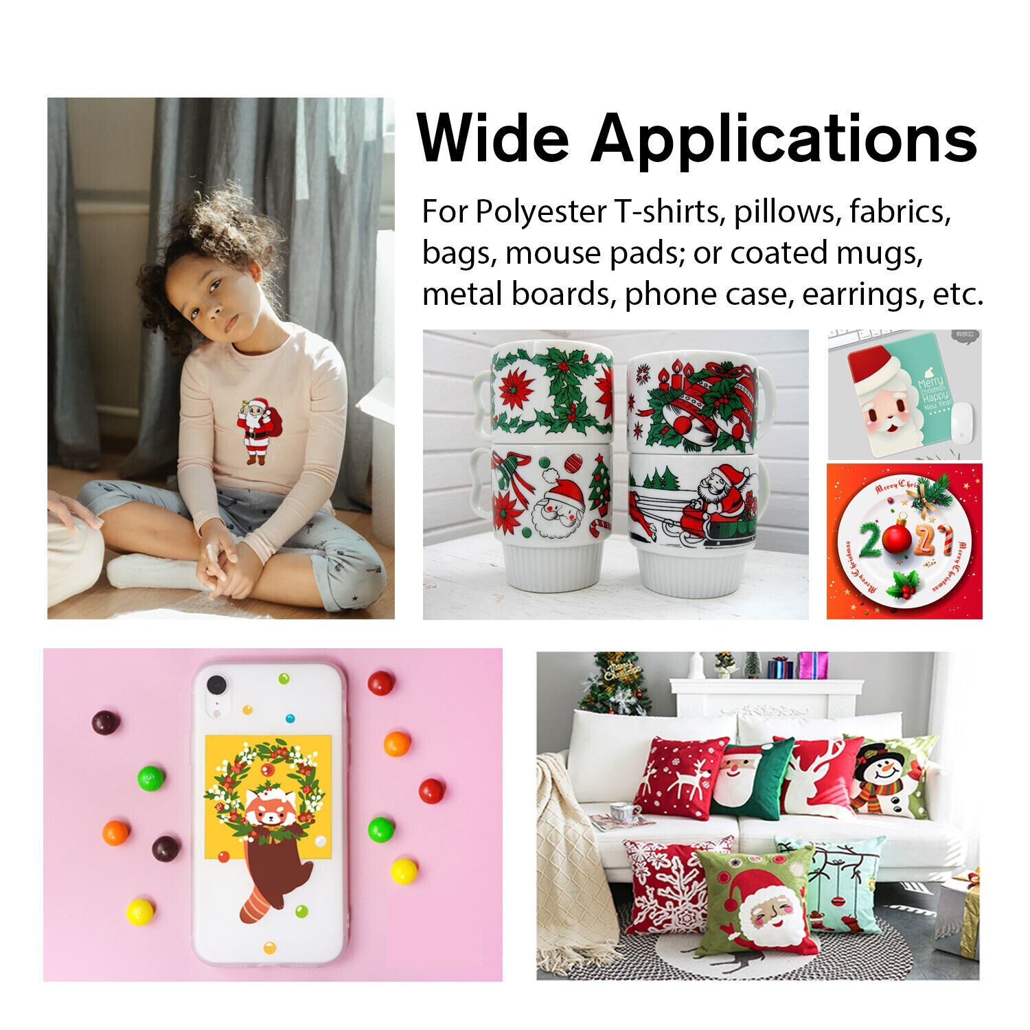 A-SUB Sublimation Paper 105g 8.5x11 100 Sheet for Any Inkjet Sublimation Printer