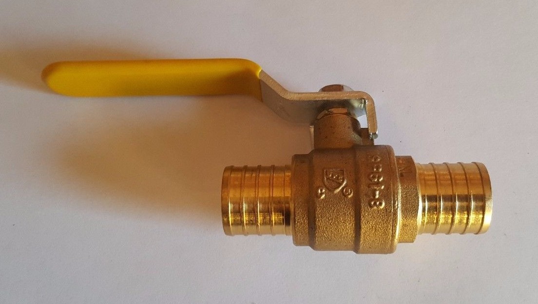 1 Piece 1 Inch Pex Ball Valve\, 1" Pex Ball Valve, Full Port