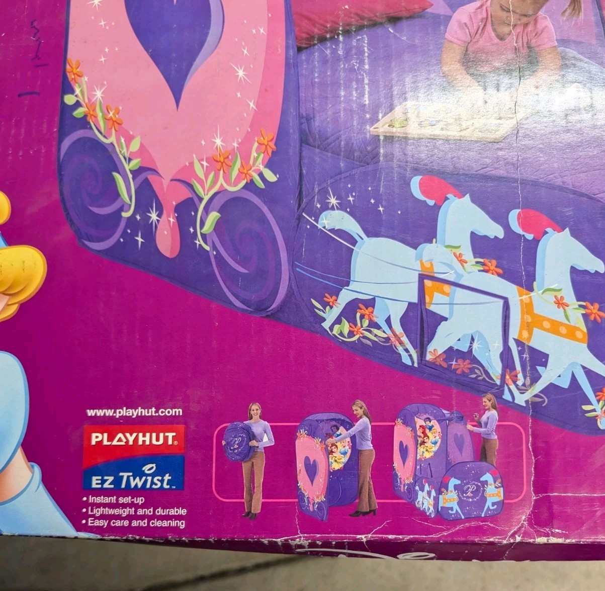 2004 Vintage Disney Princess Playhut Twin Bed Topper Canopy Original Box