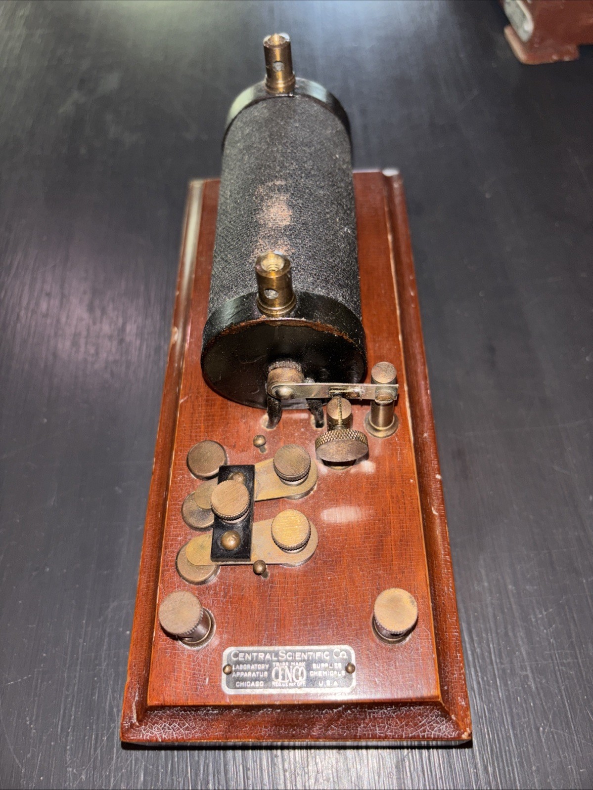 antique Cenco INDUCTION spark COIL vintage Science Lab RUHMKORFF old