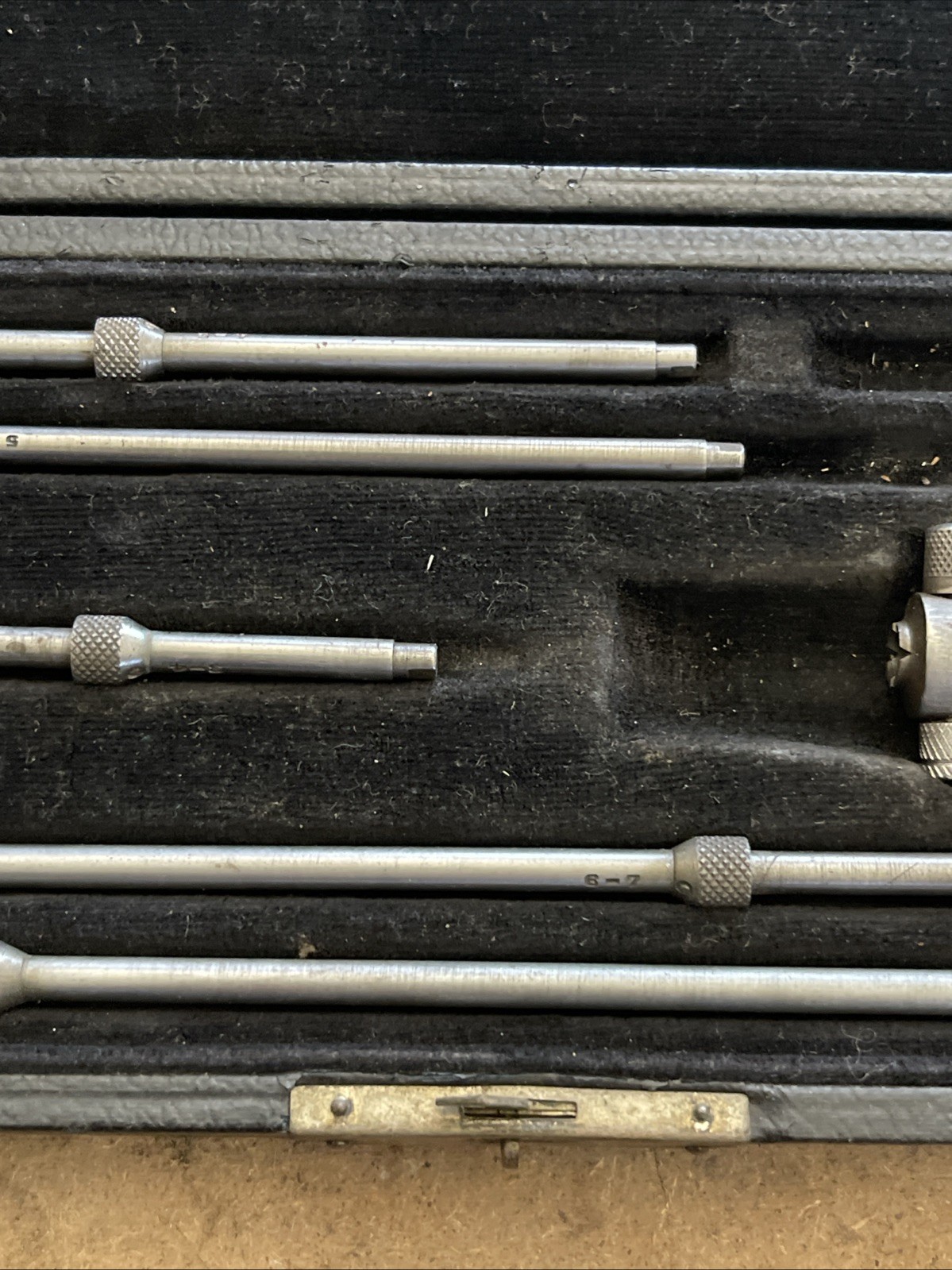 Vintage L. S. Starrett Inside Micrometer Set w/Rods & Case