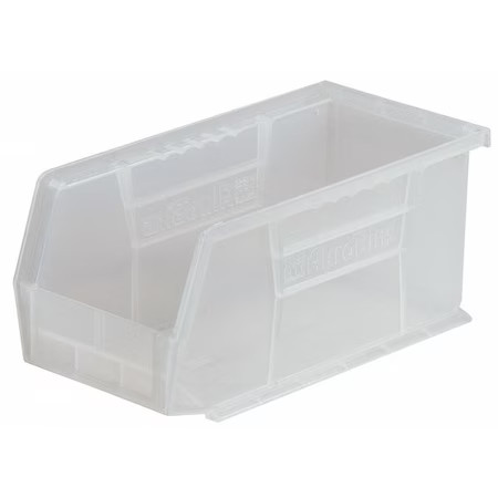 Akro-Mils 30230Sclar Hang & Stack Storage Bin, Plastic, Clear, 5 In H, 5 1/2 In