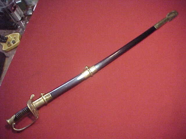 US MODEL 1850 STAFF & FIELD OFFICERS SWORD W/SCABBARD ~ QUALITY REPRODUCTION