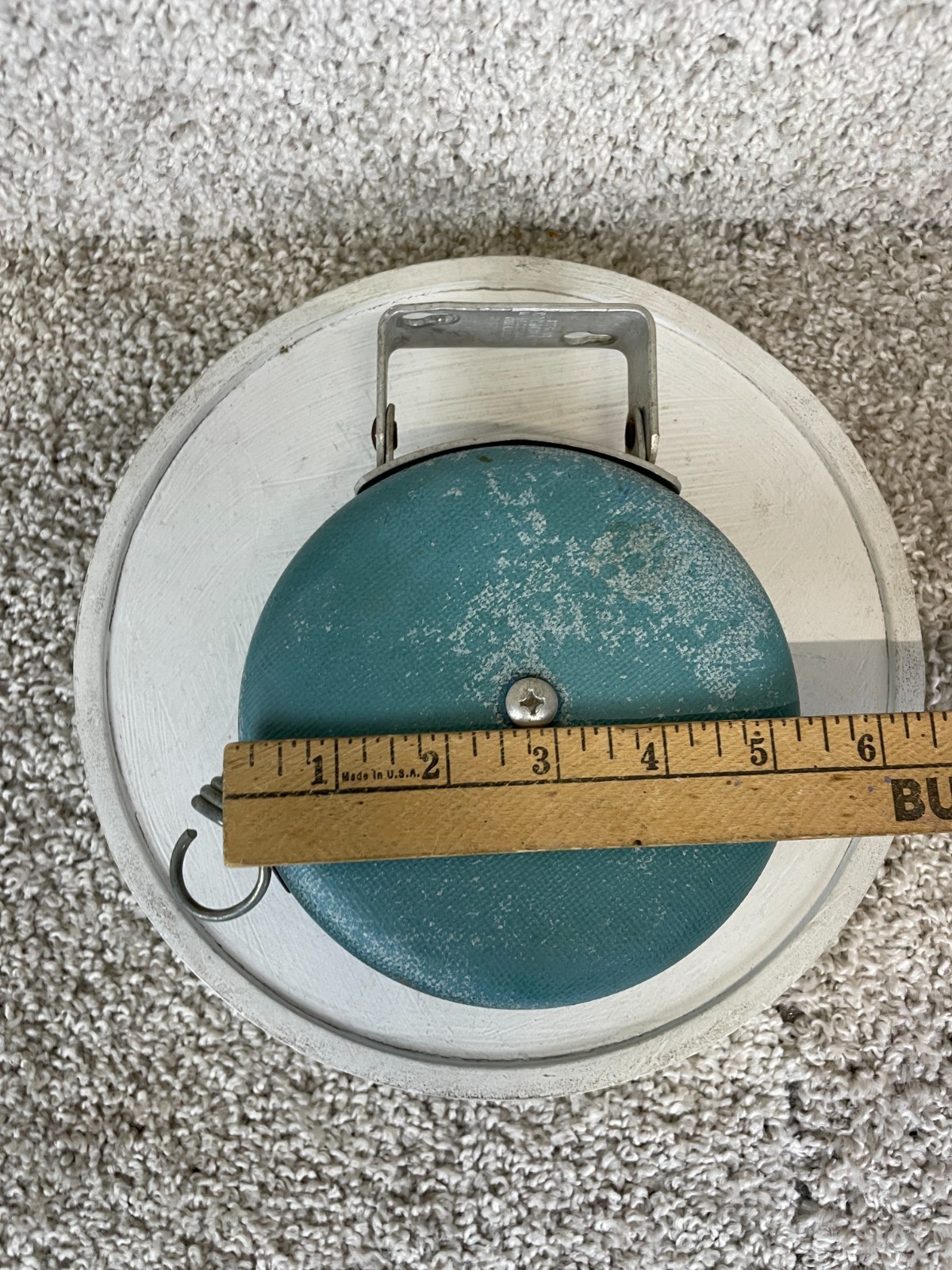 Vintage Cordomatic Clothesline Retractable Wall Mounted Blue