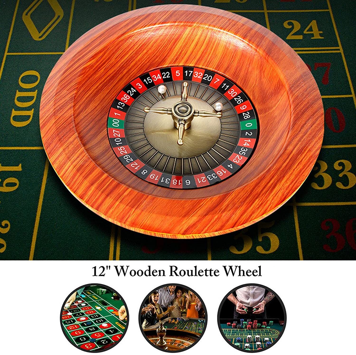 luning Wooden Roulette Wheel Set Professional Roulette Wheel European Roulet