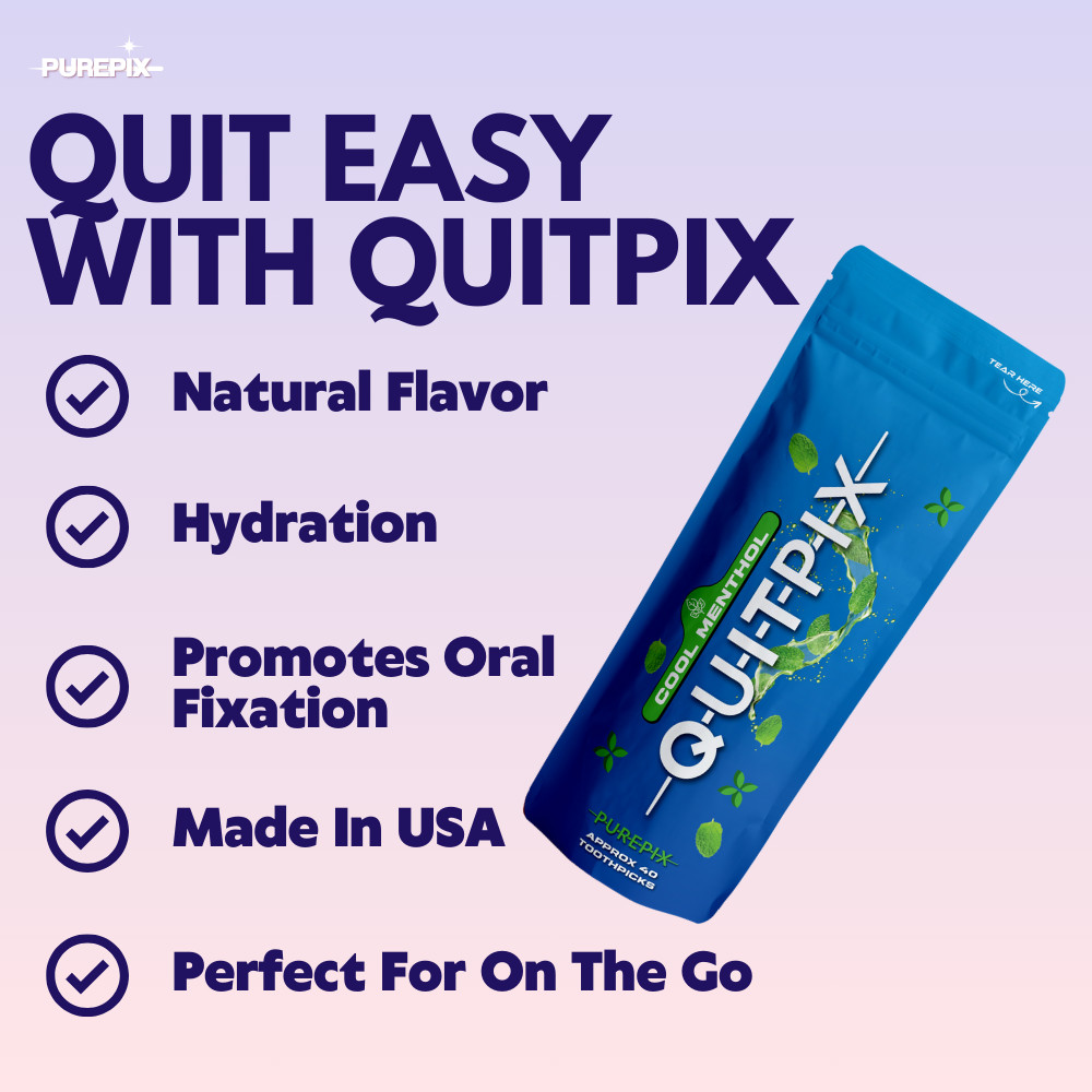 QuitPix to Help Quit Smoking Extra Thick Boosting Flavored Toothpicks 1 Pack
