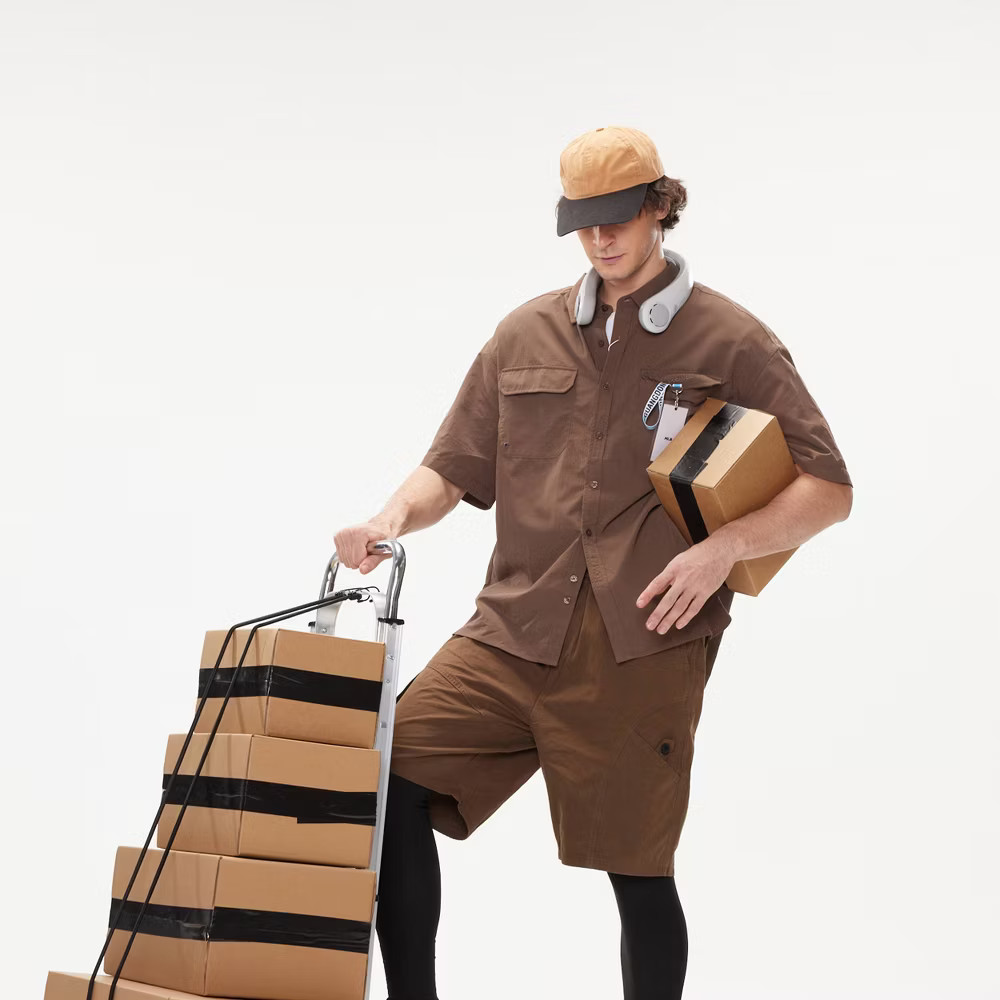 JISULIFE Portable Neck Fan Gray