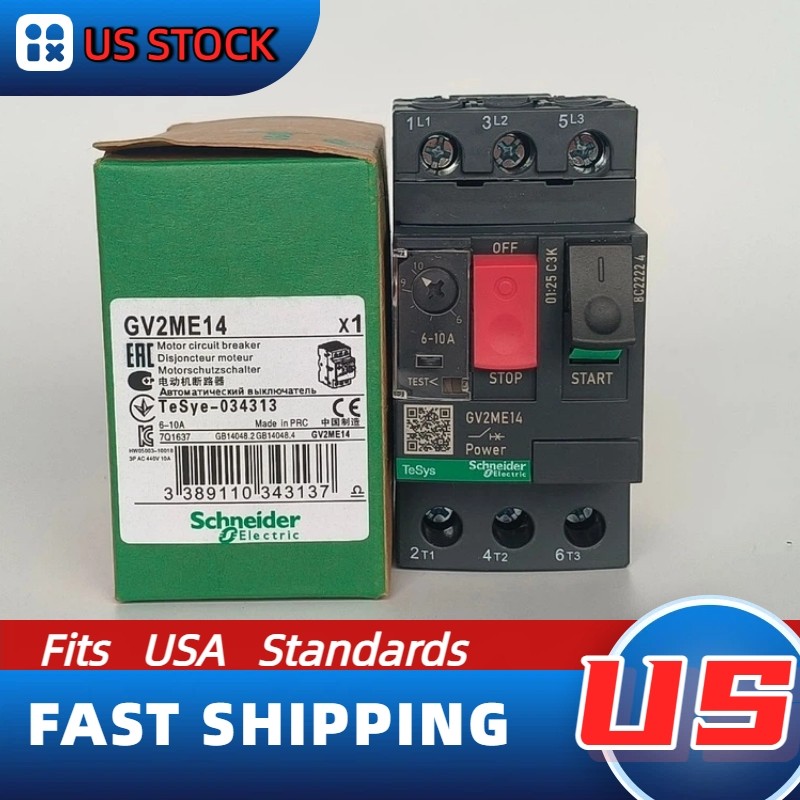 GV2ME14 Schneider NEW Manual Starter Protector: US Inventory, Expedited Delivery