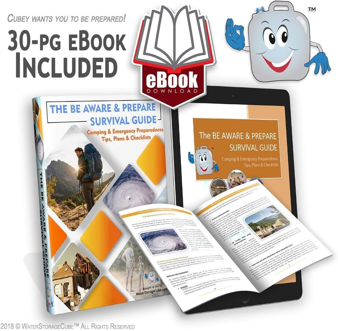 BPA Free Collapsible Water Container with Spigot, Camping Water Storage Carri...