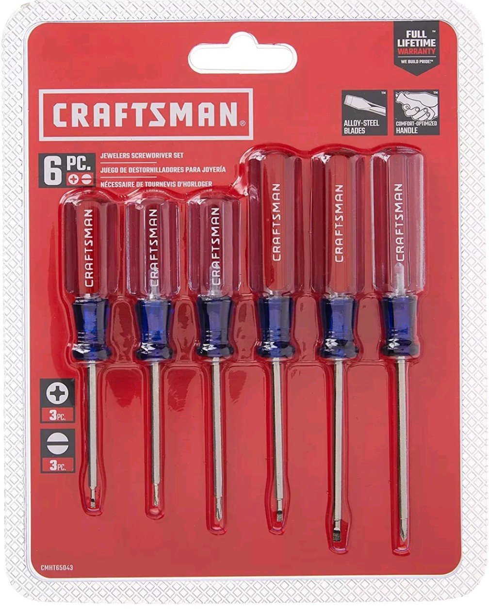 CRAFTSMAN Small Screwdiver Set 6 Piece Jewelers Set CMHT65043
