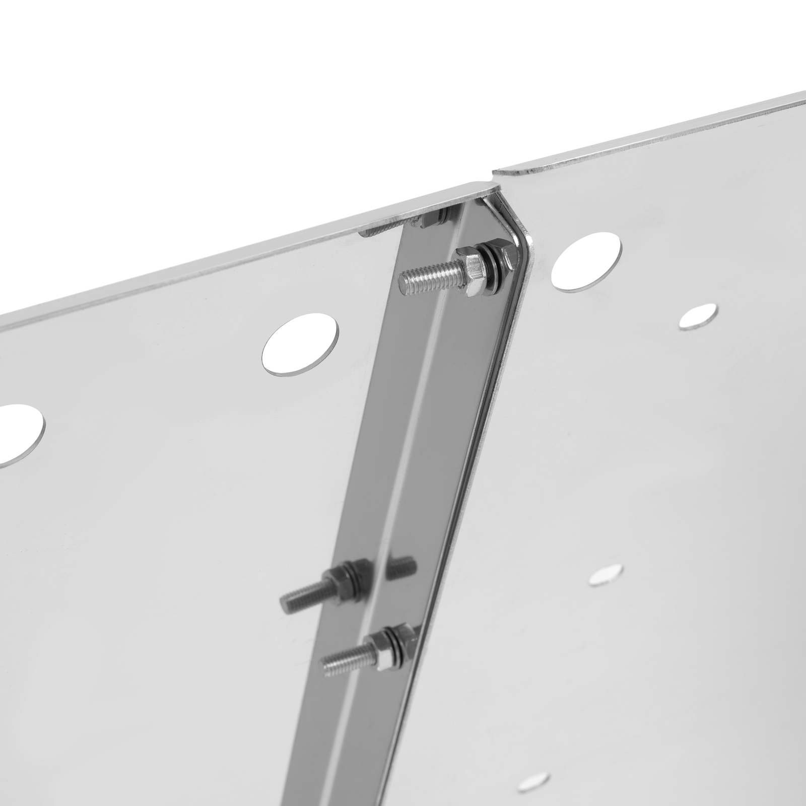 Stainless Steel Bulleye Hole Roof Sun Visor 14" For Kenworth W990 T680 T880