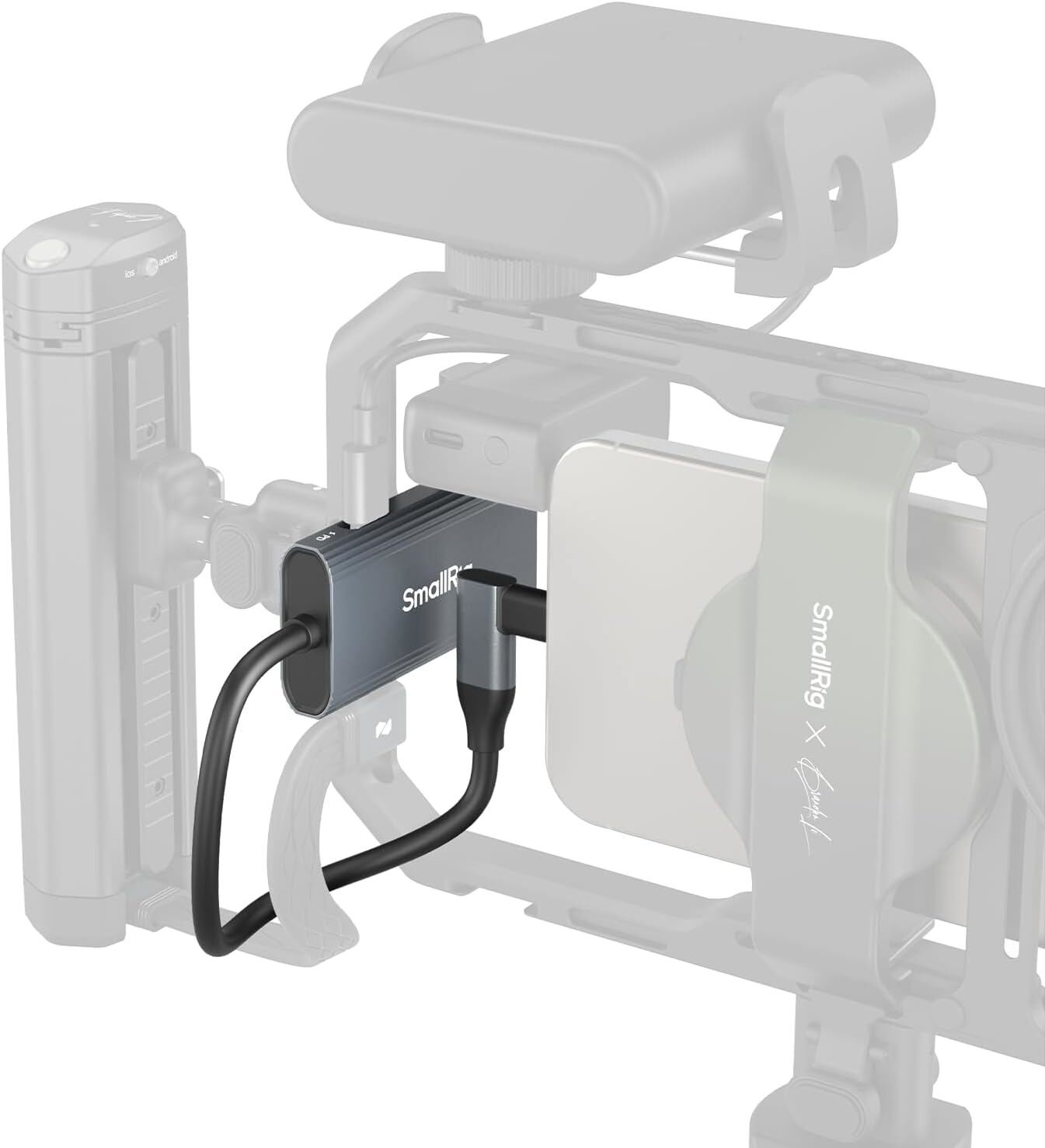 SmallRig USB-C Hub 4-in-1 PD/USB-C 3.1/USB-C 2.0 with Audio Adapter for Phone