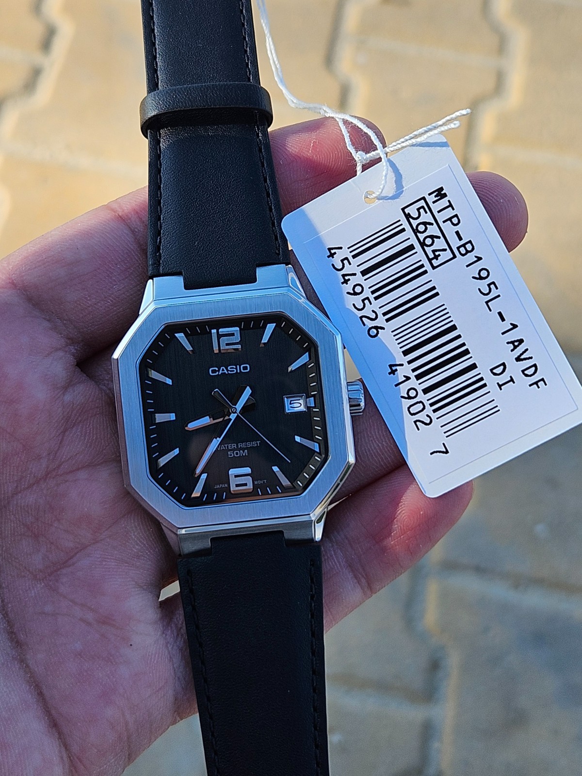 Casio MTP-B195L-1AVDF Analog Watch | Black Dial | Leather Strap | New