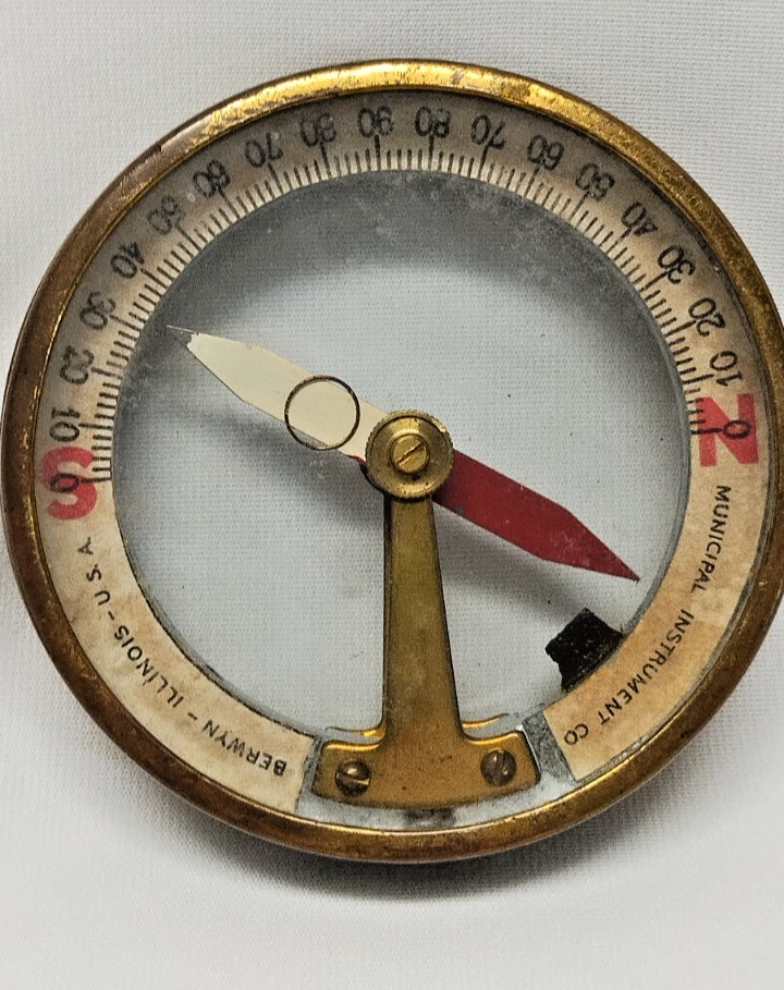 Vintage Municipal Instrument Mining Compass
