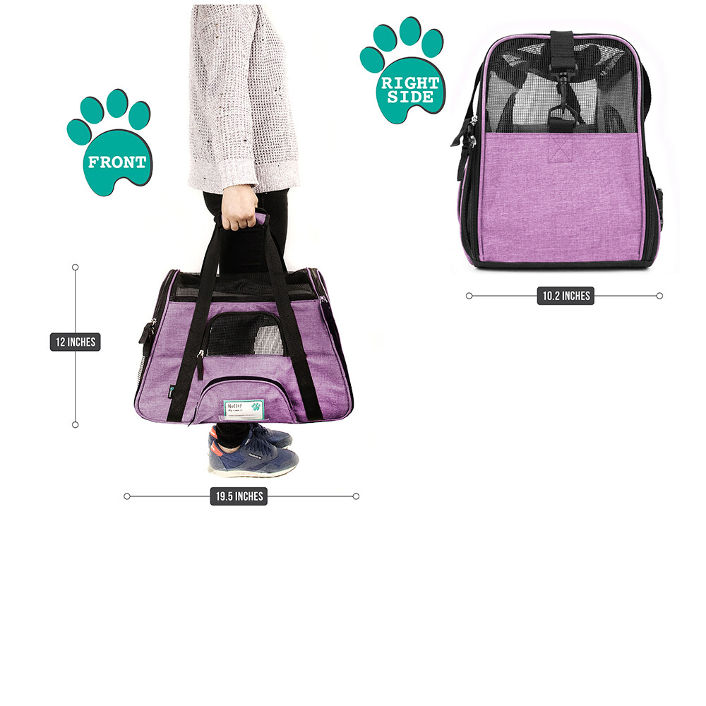 Cat Dog Pet Carrier Bag Travel Comfort Bag Case Airline Approved Soft Sided Mesh