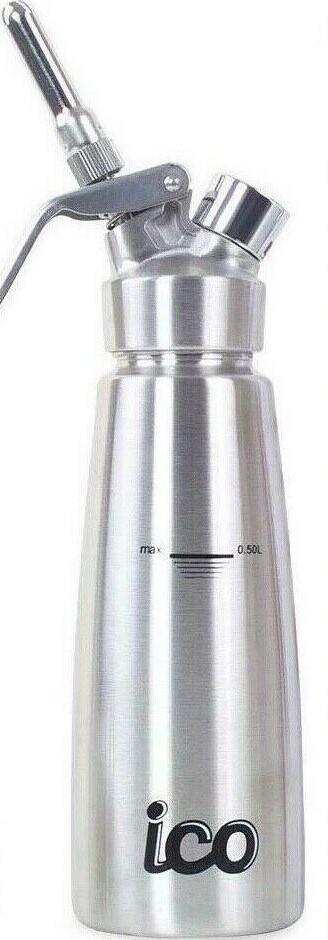 STAINLESS Steel Whipper Dispenser 1 pt (.5L) Best Whip Cream Maker ICO ss pro