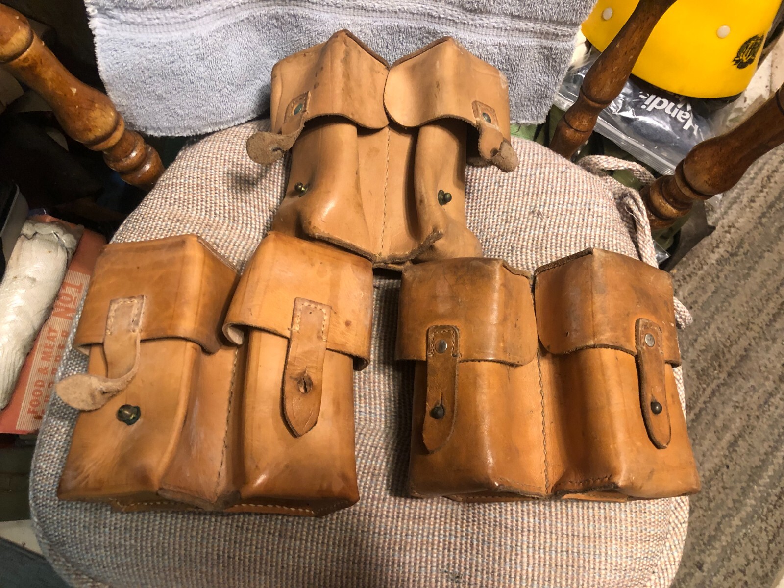 Yugoslavian SKS Leather Dual Cell Ammo Pouch Used, Free Shipping