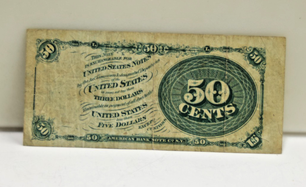 1866 US Fractional Currency 50 VF+