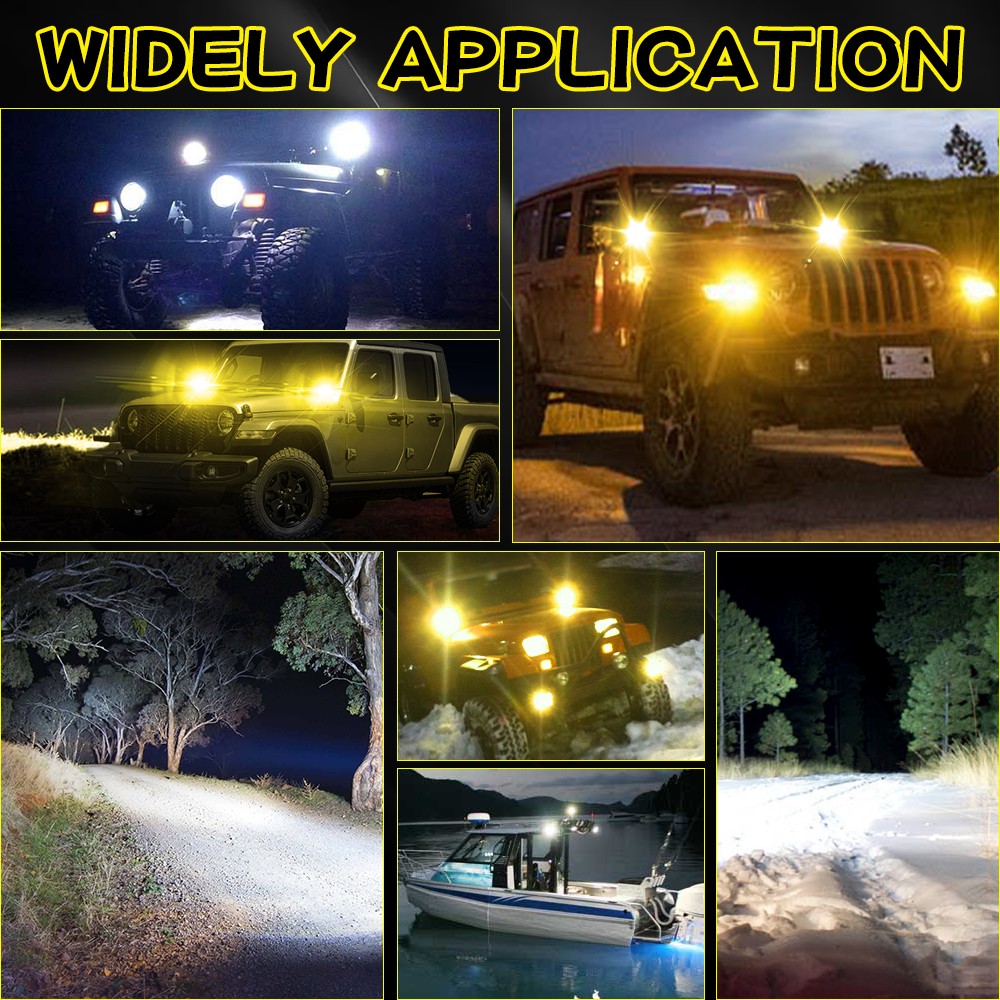 Pair For 2017-2024 Can-Am Maverick X3 UTV 5'' LED Work Driving Lights Fog Pods