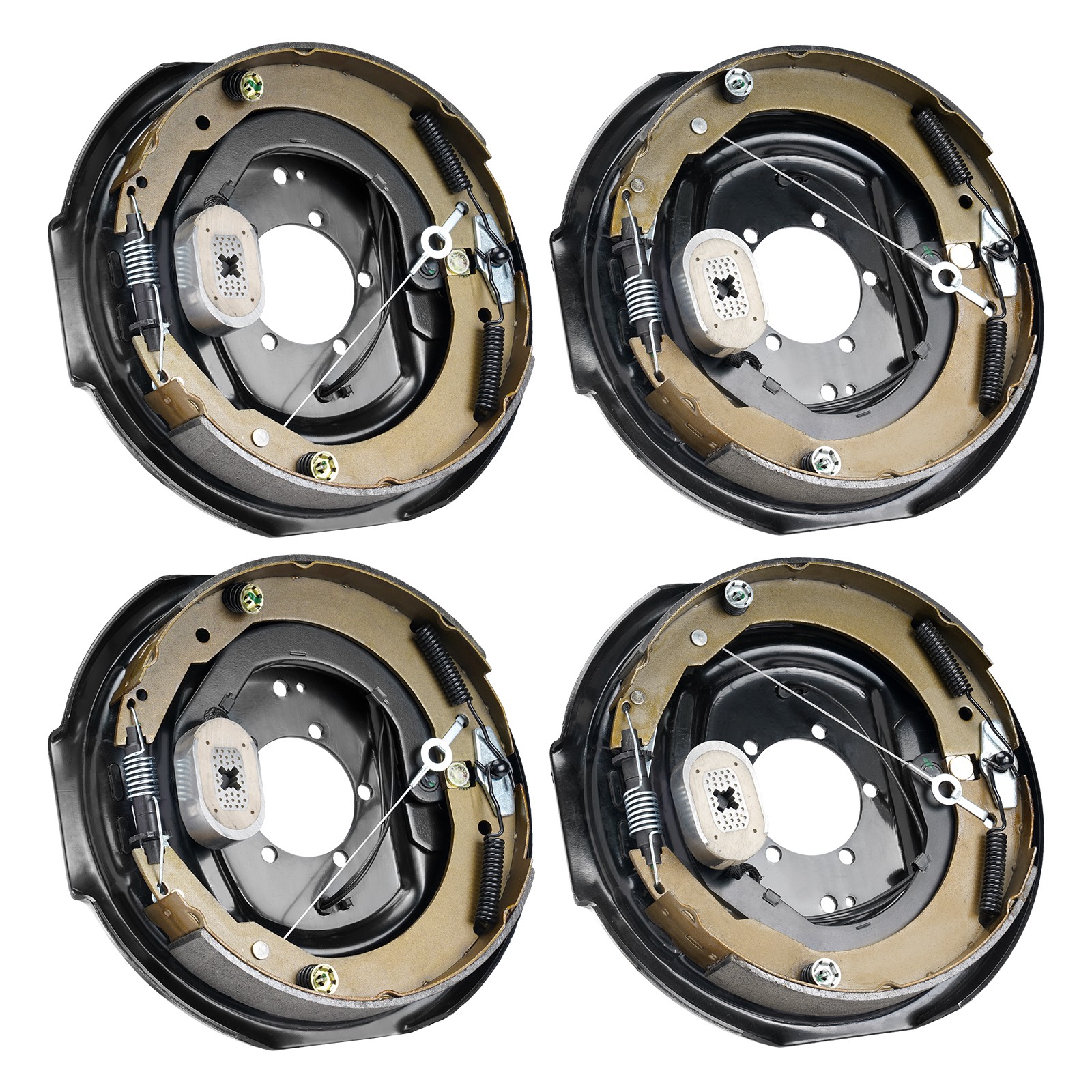 VEVOR Electric Trailer Brake 12" x 2" Self-Adjusting Assembly 2 Pairs 7000 lbs