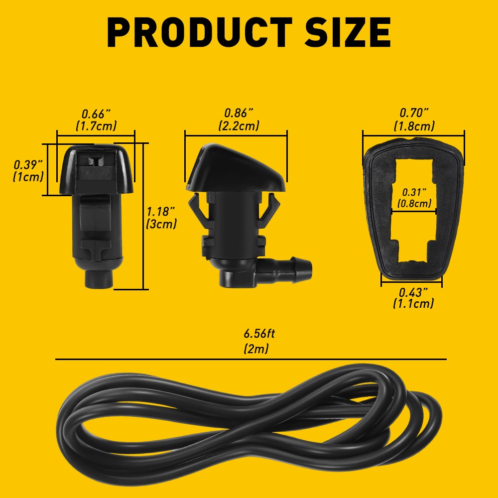 For Grand Jeep 2011-2017 Cherokee Windshield Wiper Water Washer Spray Nozzle Jet