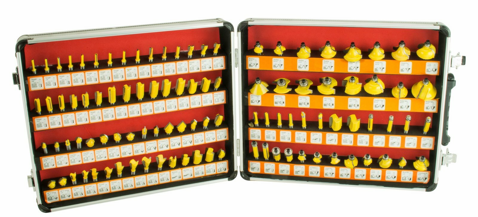 Steel Dragon Tools 100pc 1/4" Shank Router Bit Set Tungsten Carbide Kit