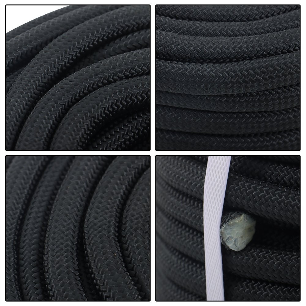 1/2" X150' Double Braided Polyester Rope Strong Arborist Rigging 48 Strand Black