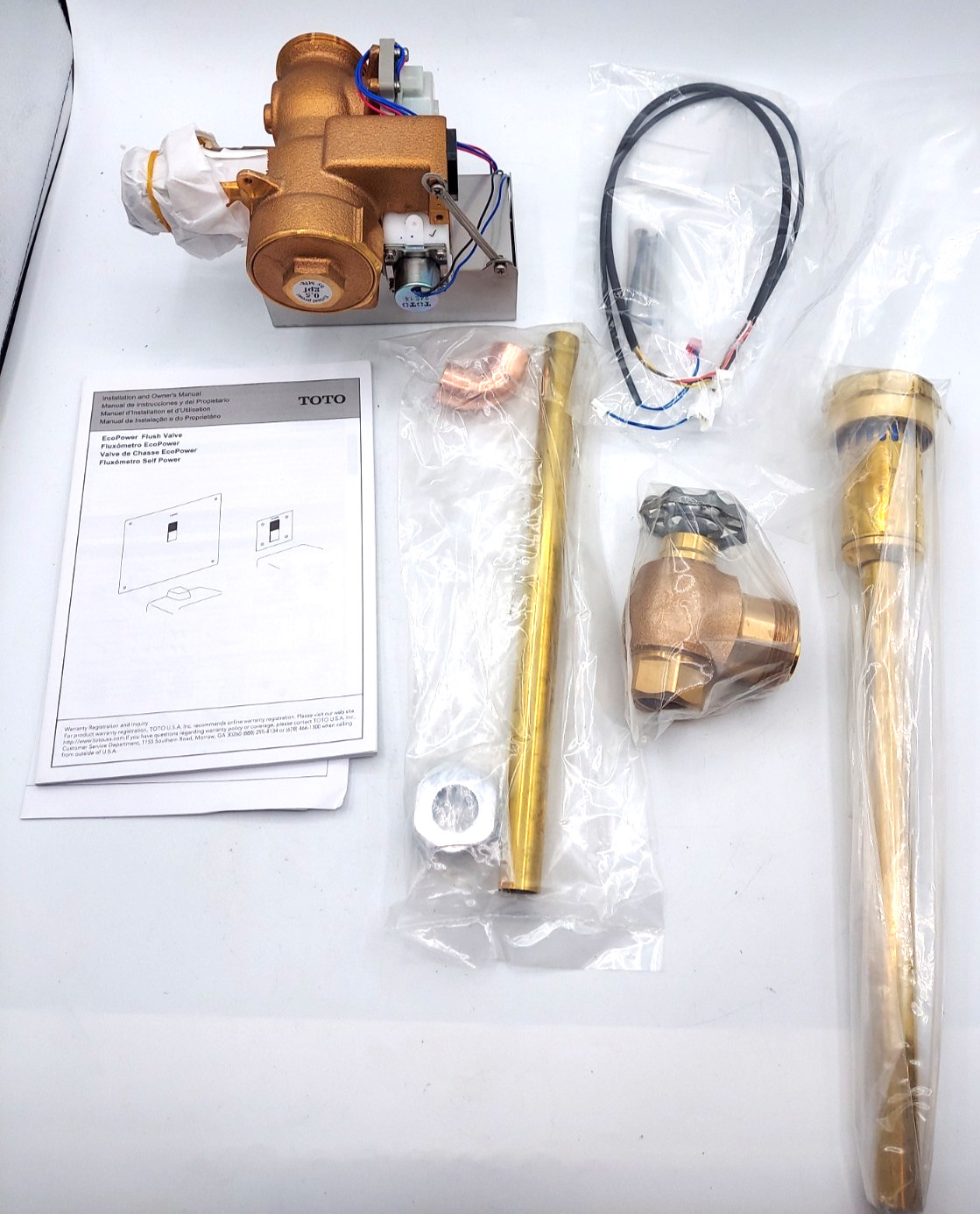 TOTO TEU2LA11#SS EcoPower 0.5 GPF Automatic Concealed Urinal Flush Valve NEW