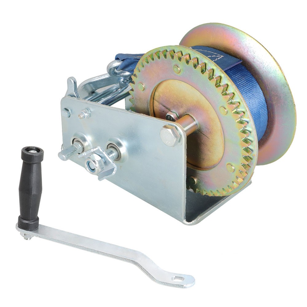 3500 LBS 32 FT Cable Dual Gear Hand Winch Hand Crank for ATV RV Trailer