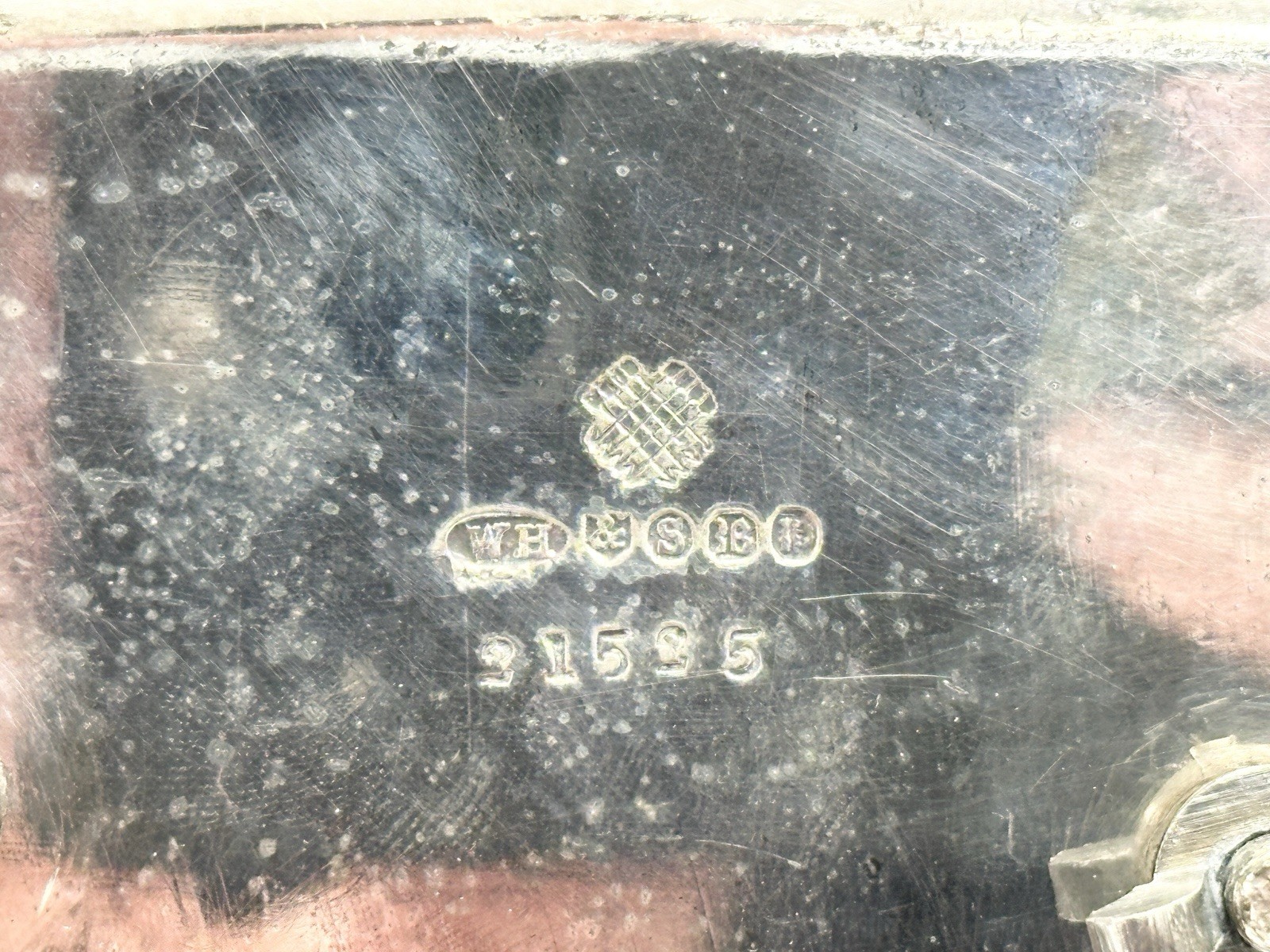 Antique English William Hutton & Sons Silver Plated Cigar Server Ca. 1880