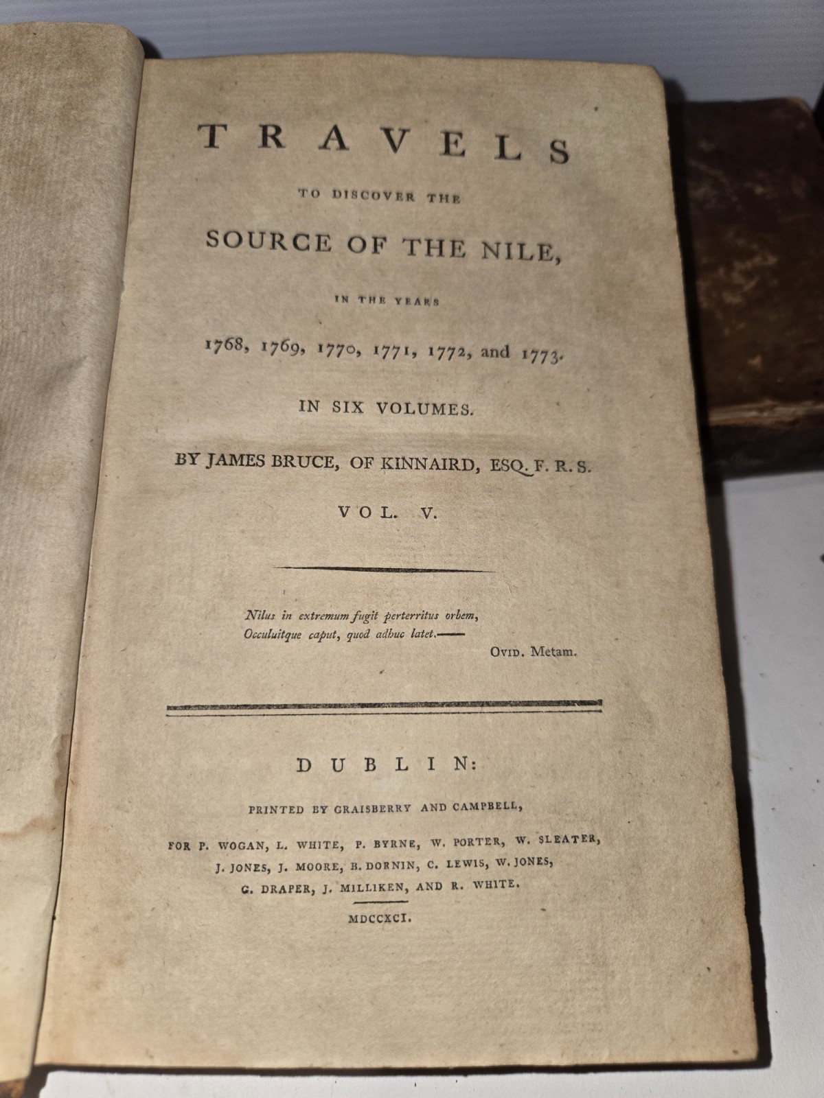 Bruce's TRAVELS TO DISCOVER THE SOURCE OF THE NILE 1768-1773 1st Complete Set