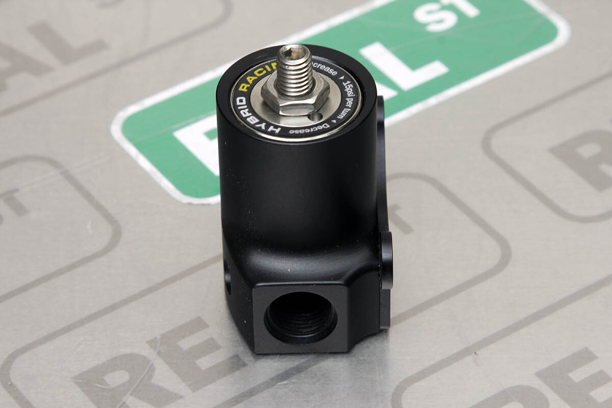Hybrid Racing Unibody Fuel Pressure Regulator 30-100 PSI Black K-Swap Universal