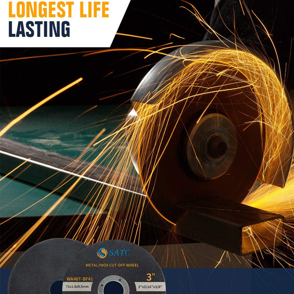 50 Pack 3"x1/16"x3/8" Cut-off Wheel 3 inch Metal & Stainless Steel Cutting Discs