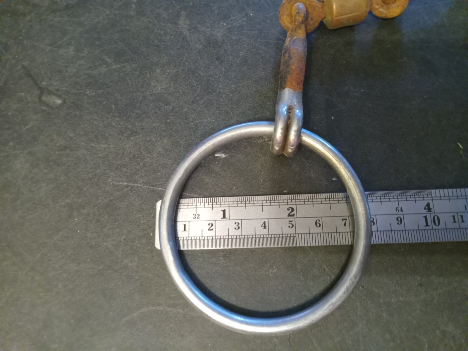 Loose ring snaffle bit sweet iron mouth 5 1/4 in dog bone copper roller