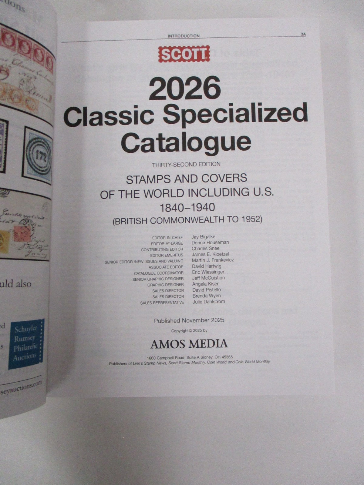 2026 Scott Classic Catalogue of Worldwide Stamps and Covers 1840-1940