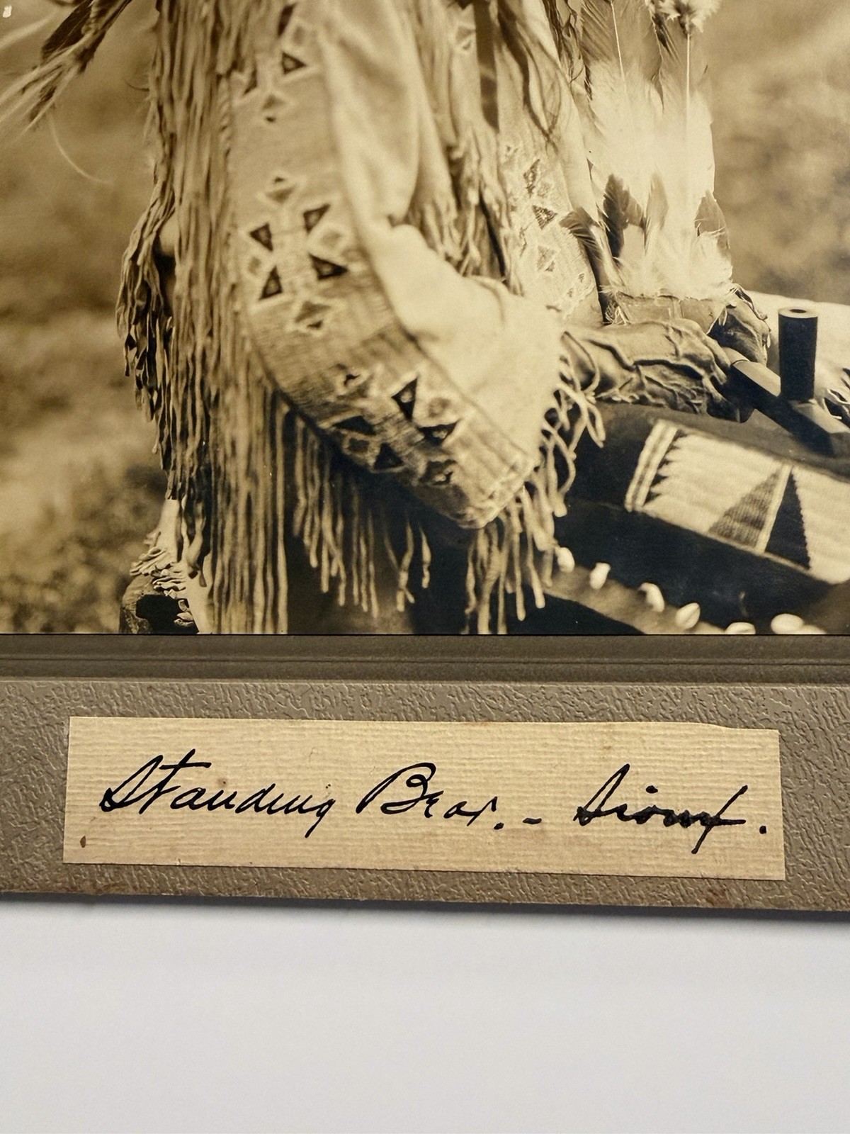 Original Native American Indian "Standing Bear-Sioux"; Photograph; LARGE Format