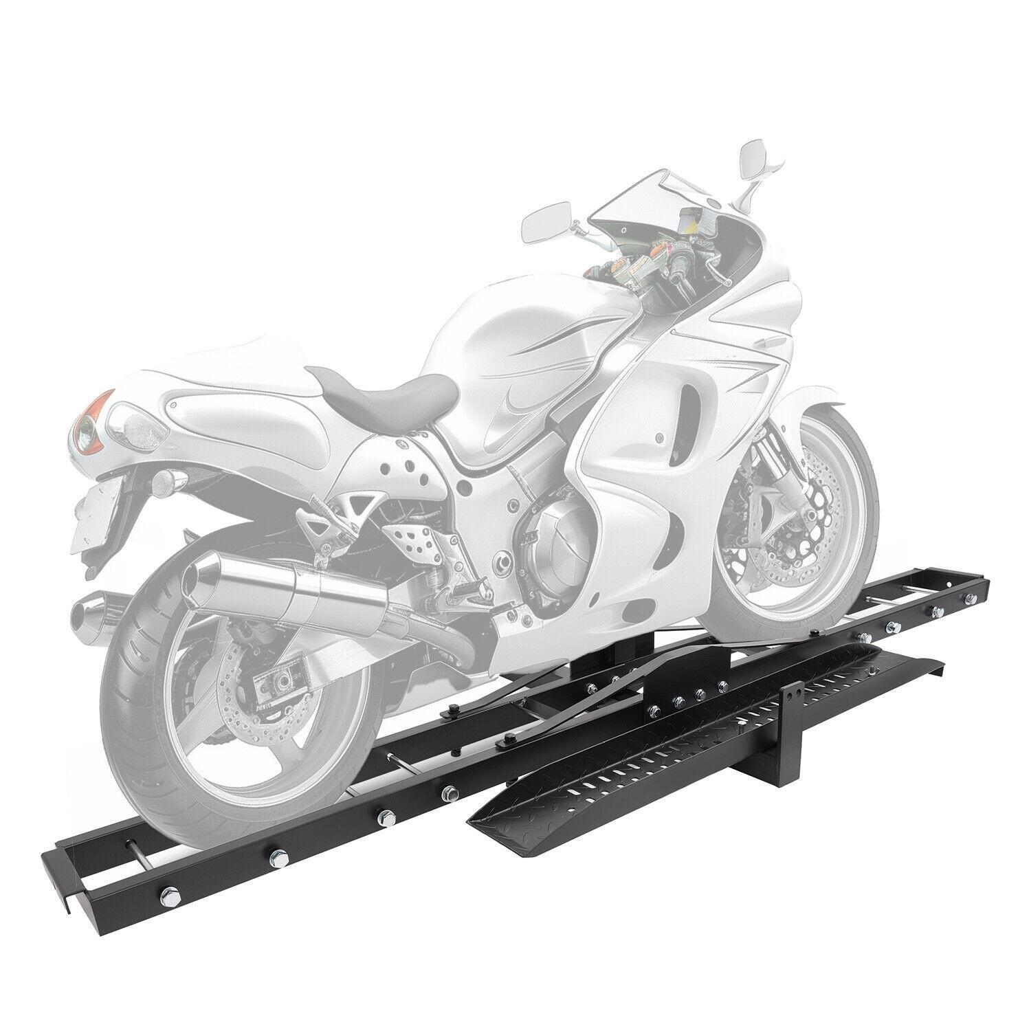 500LBS Hitch-Mount Motorcycle Carrier Hitch Mount Dirt Bike Hauler Rack For SUV