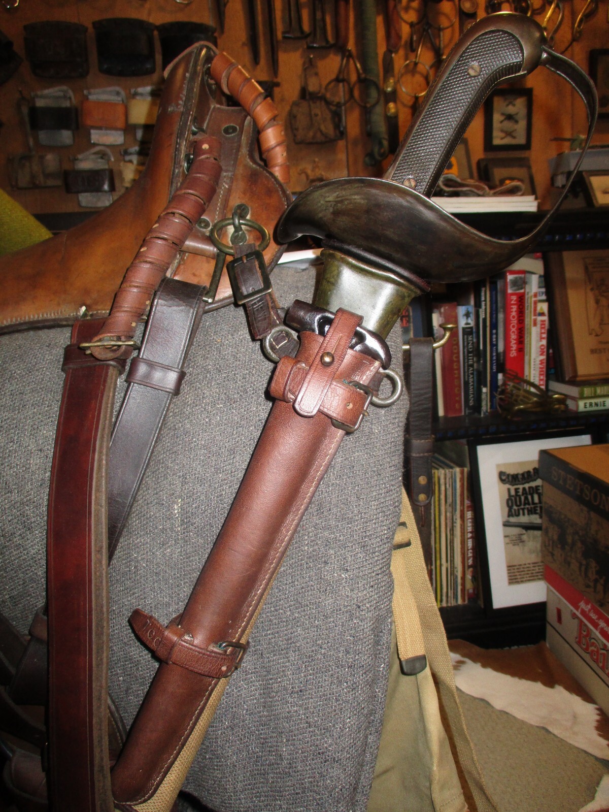 US 1913 PATTON Cavalry Sword Leather Bumper replacement regulation Saber Sabre