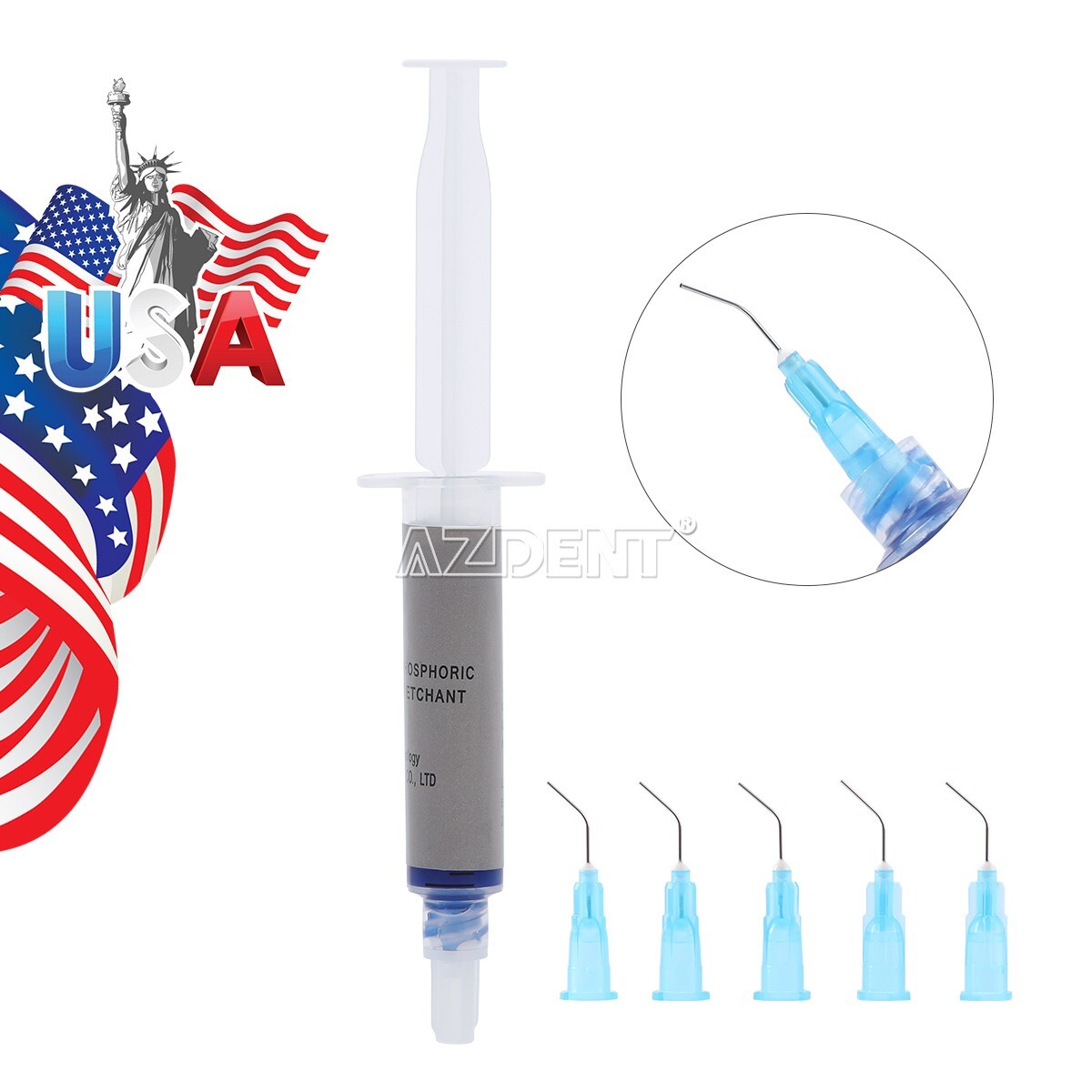 10Pcs Dental 37% Gel de Grabador de Ácido Fosfóric Compuesto F Esmalte y dentina