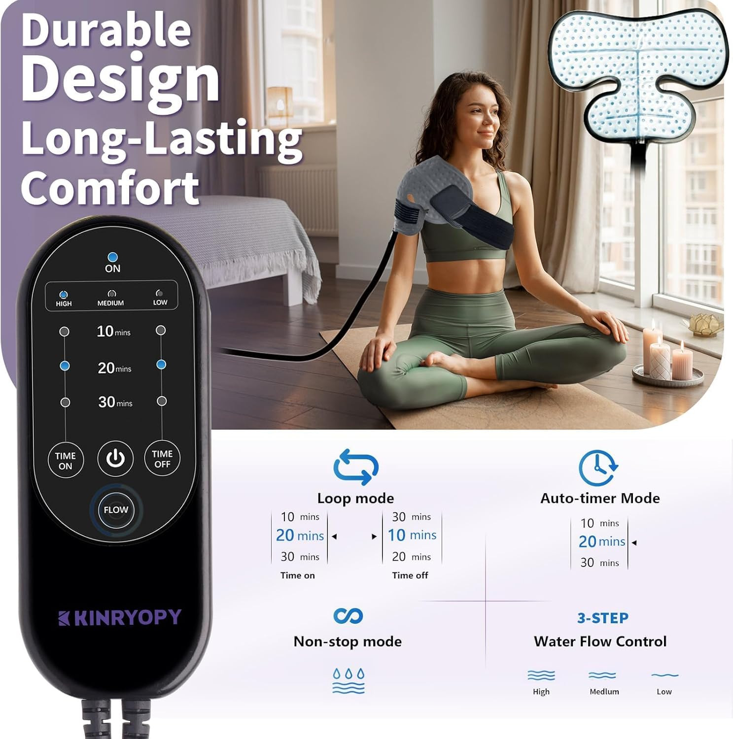 Cold Therapy Machine for Shoulder with Programmable Timer, Portable Ice Machine