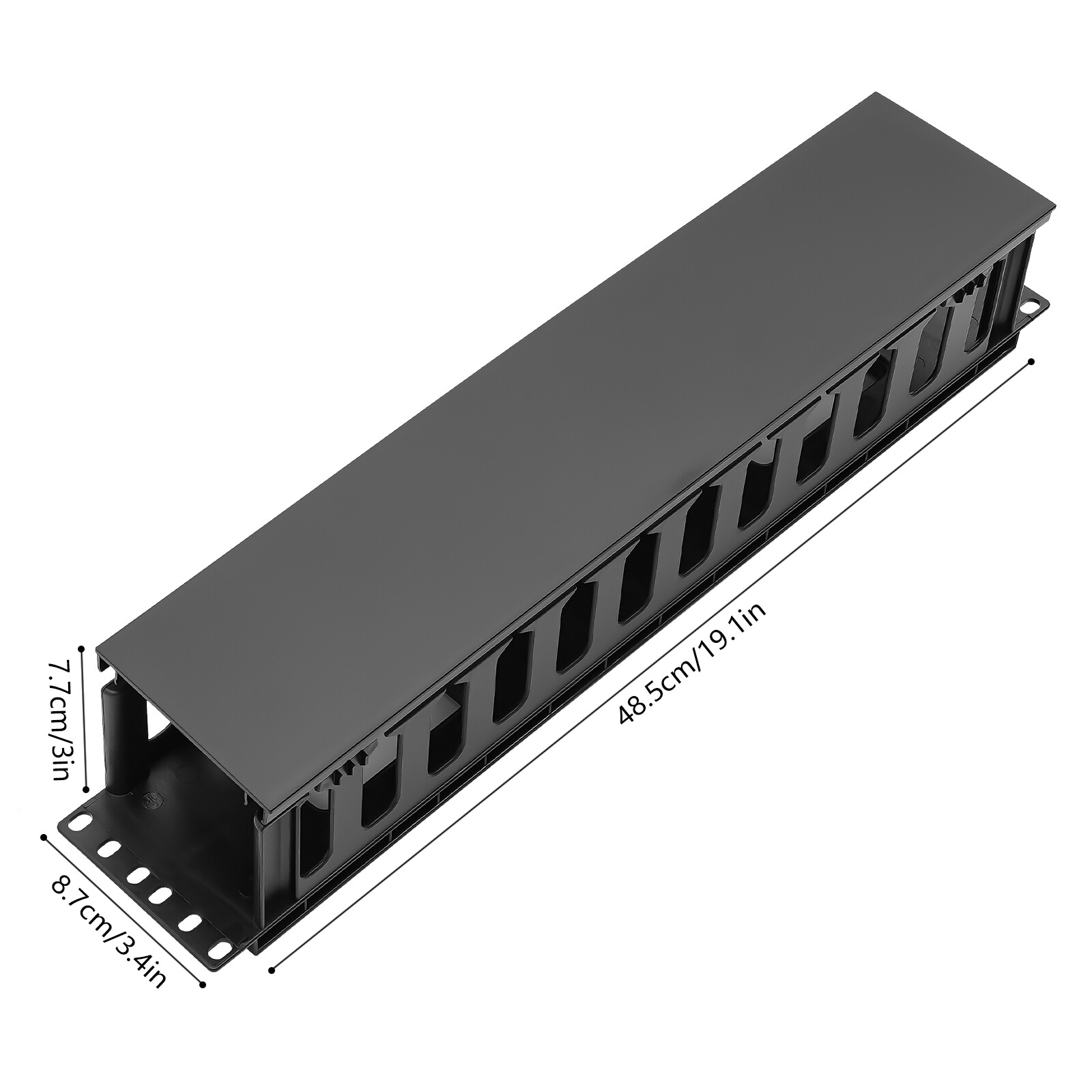 4pcs Horizontal Rack Mount Cable Management Cable Organizer Cable Raceways