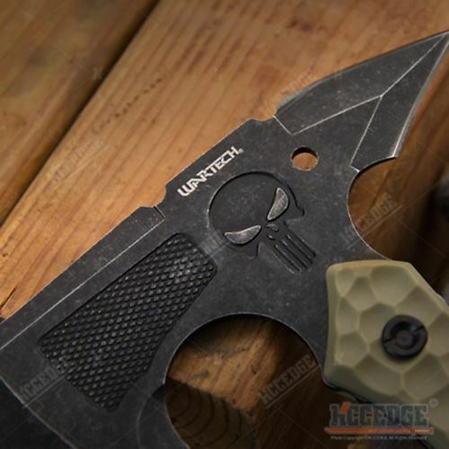 10" SKULL FULL TANG Tactical Hunting Camping Survival Axe w/ Spike