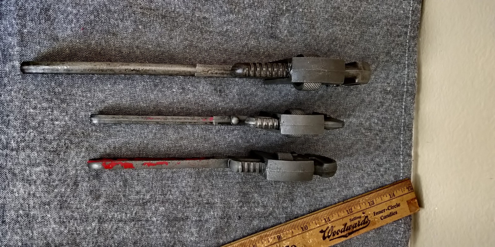 3 vintage German Made Pipe Wrenches