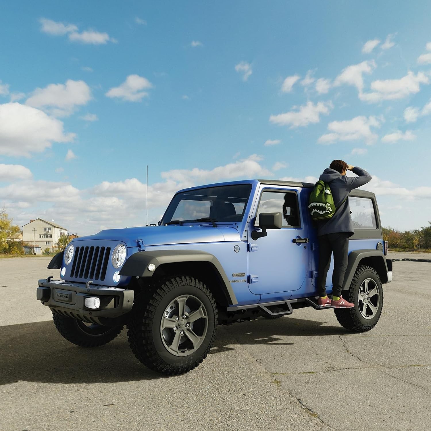Drop Running Boards for 2007-2018 Jeep Wrangler JK 4-Door Nerf Bar Side Steps