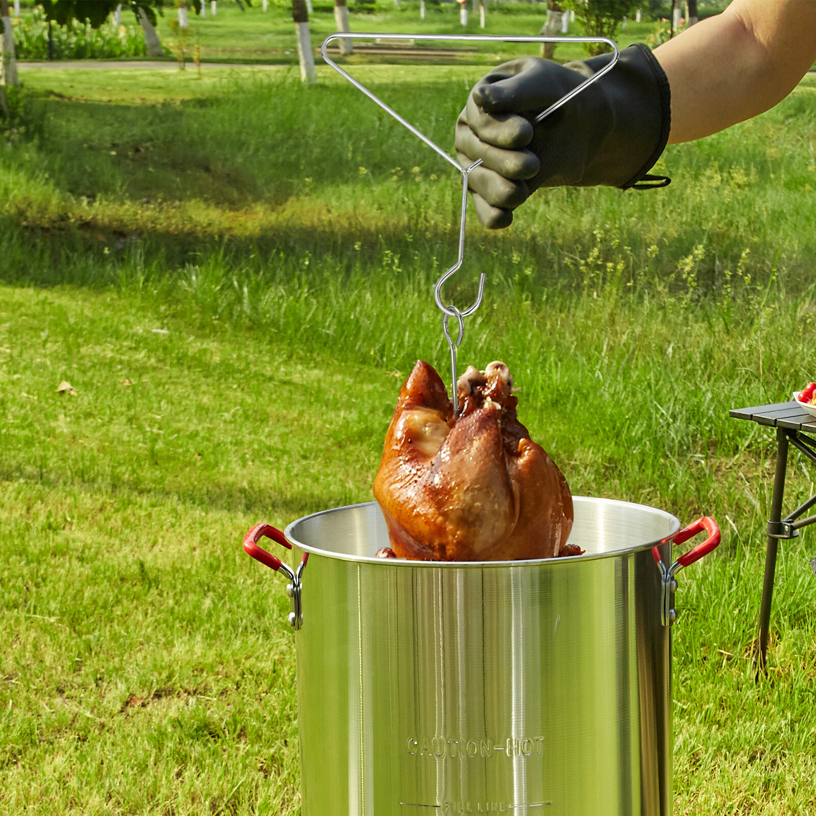 VEVOR 30Qt Aluminum Turkey Deep Fryer Kit Steamer Stock Pot Propane Outdoor