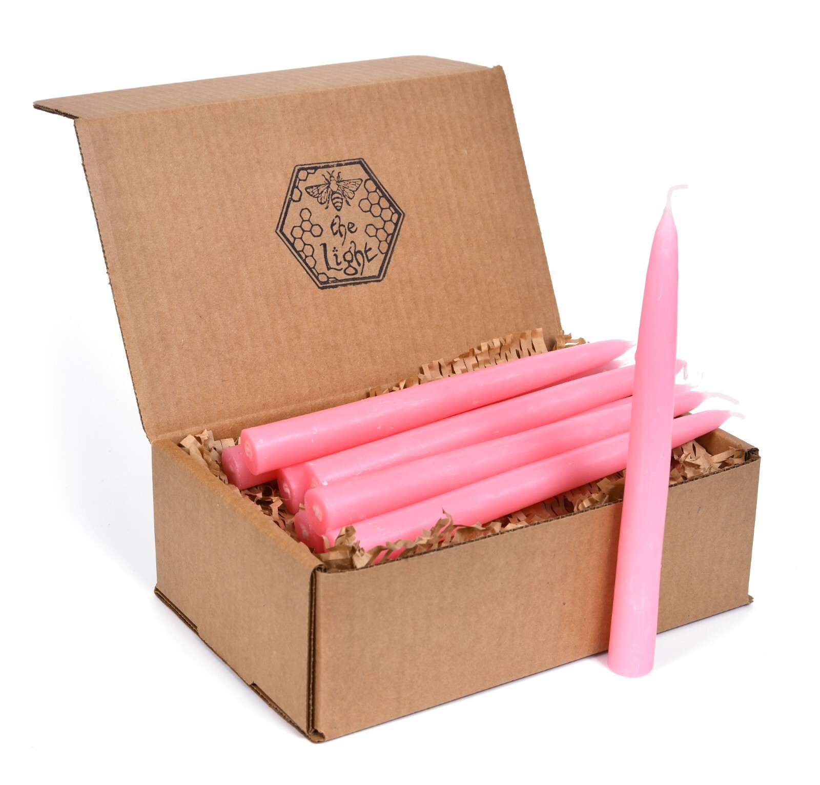 100% Pure Beeswax Taper Candles Dipped Style Unscented Choose Your Color & Size