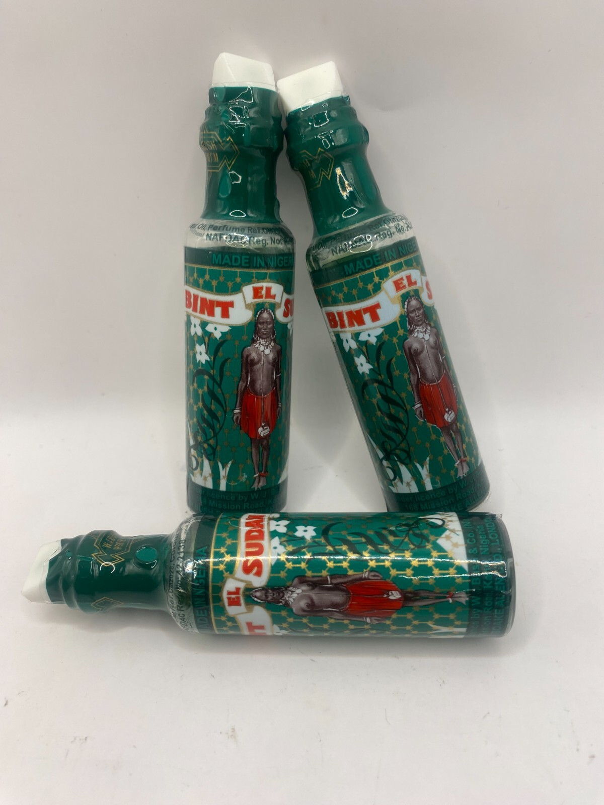 Bint El Sudan Original & Authentic Spiritual Perfume Oil, Green Sleeve. 12ml X 3