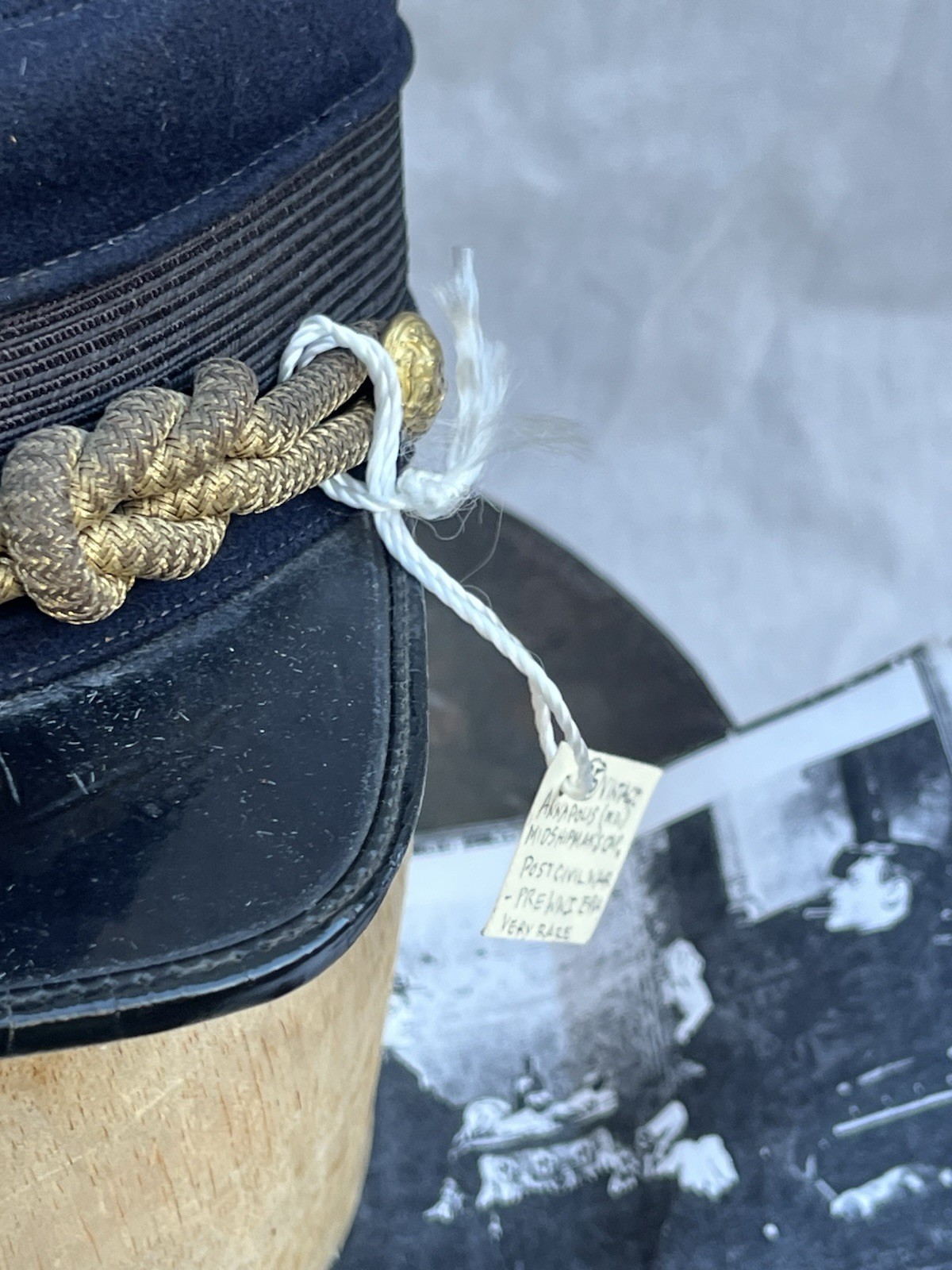 Original Rare Civil War US navy Kepi ANNAPOLIS MIDSHIPMAN'S Cap Hat Size Small